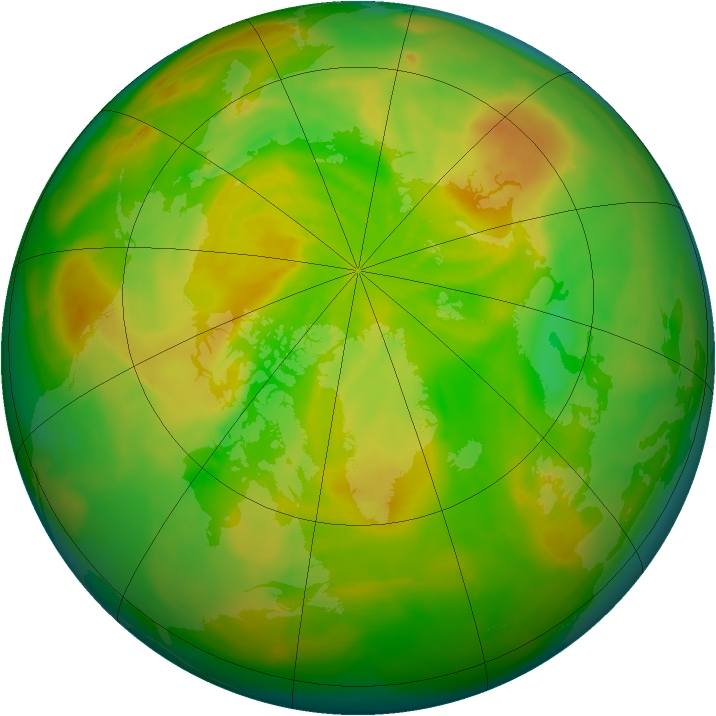 Arctic ozone map for 25 May 2014